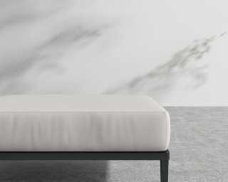 Francis Outdoor Ottoman - Palisades - Black Frame Francis Outdoor Ottoman - Palisades - Black Frame