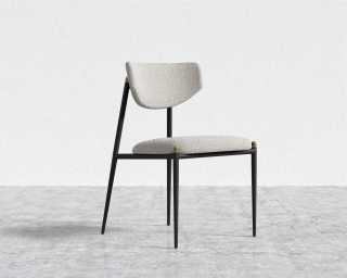 Geno Dining Chair - Chatou Boucle - Pearl - Black Frame Geno Dining Chair - Chatou Boucle - Pearl - Black Frame