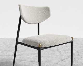 Geno Dining Chair - Chatou Boucle - Pearl - Black Frame Geno Dining Chair - Chatou Boucle - Pearl - Black Frame