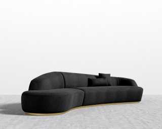 Grand Curved Sectional - Chatou Boucle - Caviar Grand Curved Sectional - Chatou Boucle - Caviar