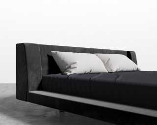 Harper Bed - King - Plush Velvet - Black 2022