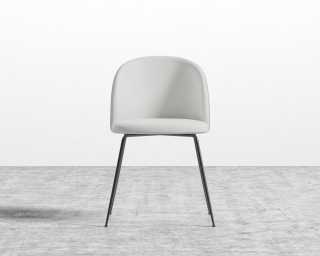 Iris Chair - Microfiber - Trento Eggshell- Black Base
