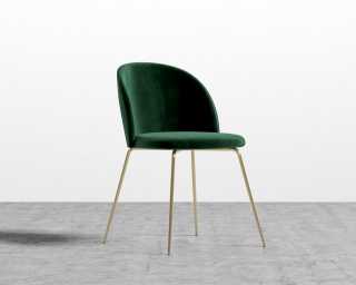 Iris Chair - Plush Velvet Moss - Brass Base Iris Chair - Plush Velvet Moss - Brass Base