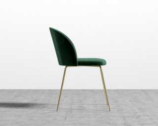 Iris Chair - Plush Velvet Moss - Brass Base Iris Chair - Plush Velvet Moss - Brass Base