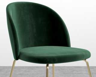 Iris Chair - Plush Velvet Moss - Brass Base Iris Chair - Plush Velvet Moss - Brass Base