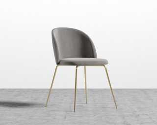 Iris Chair - Plush Velvet Dusk - Brass Base