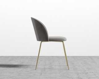 Iris Chair - Plush Velvet Dusk - Brass Base