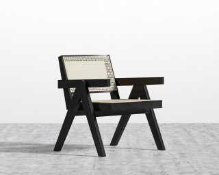 Javert Lounge Chair - Pale Cane - Ebony Frame Javert Lounge Chair - Pale Cane - Ebony Frame