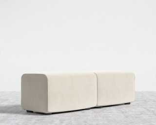 Kaye Bench - Plush Velvet - Cloud