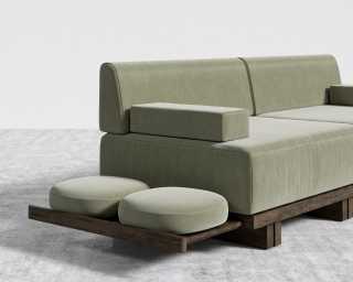Kyoto_LoveSeat_KyotoTruffle_CottonVelvet_Verdant
