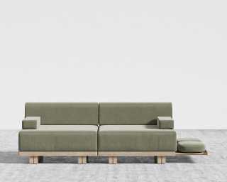 Kyoto_LoveSeat_LightAsh_CottonVelvet_Verdant
