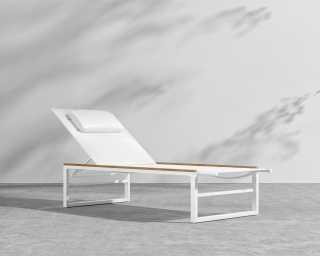 Linnea Outdoor Lounger - White Linnea Outdoor Lounger - White
