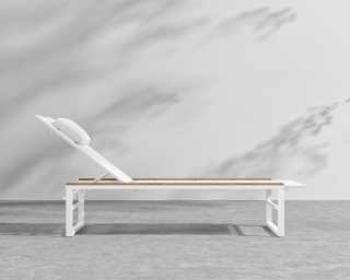 Linnea Outdoor Lounger - White Linnea Outdoor Lounger - White