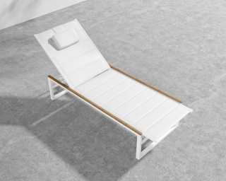 Linnea Outdoor Lounger - White Linnea Outdoor Lounger - White