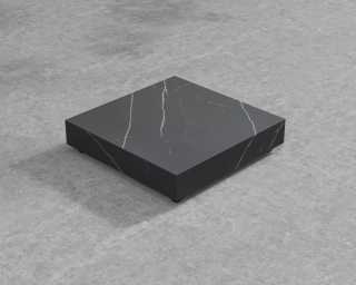 Liza Outdoor Coffee Table - Black Pietra Ceramic - 40 x 40