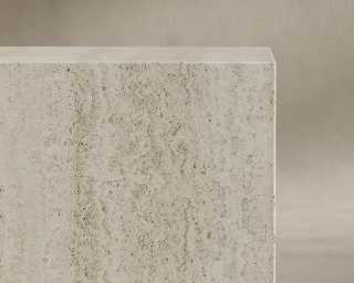 Liza Side Table - White Travertine