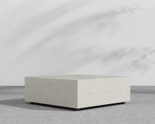 Liza Coffee Table Grande - 40 x 40 - White Terrazzo Liza Coffee Table Grande - 40 x 40 - White Terrazzo