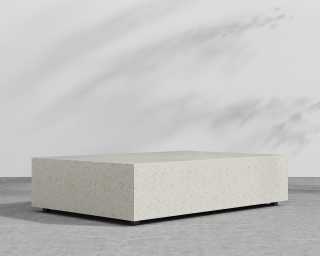 Liza Coffee Table Grande - 40 x 60 - White Terrazzo Liza Coffee Table Grande - 40 x 60 - White Terrazzo