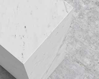Liza Pedestal - White Carrara Marble