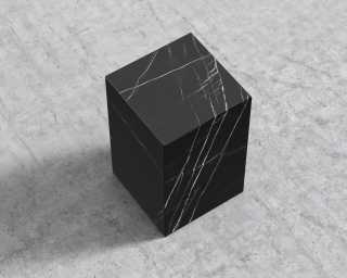 Liza Side Table - Black Marble