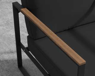 Louis Outdoor Loveseat - Arcadia - Black Frame Louis Outdoor Loveseat - Arcadia - Black Frame