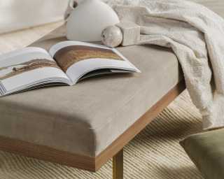 Maria Bench in Taupe