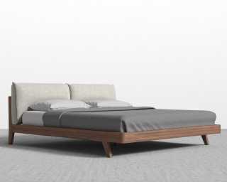 Mikkel Bed - King - Leuven Linen - Haze