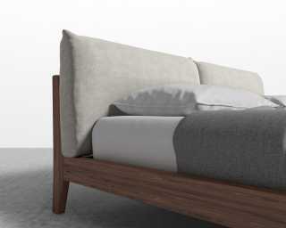 Mikkel Bed - King - Leuven Linen - Haze