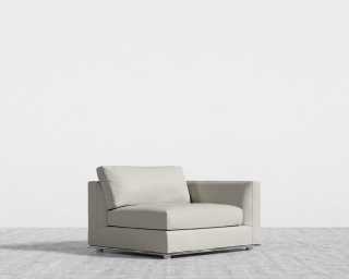 Milo 1-Seater Right - Trento Microfiber Leather - Trento Taupe