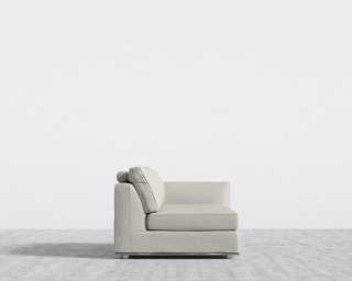 Milo 1-Seater Right - Trento Microfiber Leather - Trento Taupe