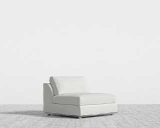 Milo 1 Seater - Armless - Trento Microfiber Leather - Trento Eggshell