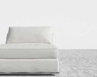 Milo 1 Seater - Armless - Trento Microfiber Leather - Trento Eggshell