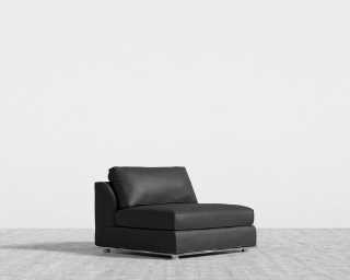 Milo 1 Seater - Armless - Trento Microfiber Leather - Trento Jet Black Milo 1 Seater - Armless - Trento Microfiber Leather - Trento Jet Black