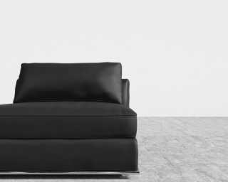 Milo 1 Seater - Armless - Trento Microfiber Leather - Trento Jet Black Milo 1 Seater - Armless - Trento Microfiber Leather - Trento Jet Black