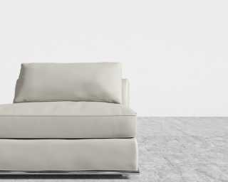 Milo 1 Seater - Armless - Trento Microfiber Leather - Trento Taupe