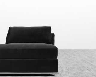 Milo 1 Seater - Armless - Venice Vegan Suede - Black Milo 1 Seater - Armless - Venice Vegan Suede - Black