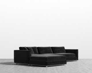 Milo Modular Sectional - Plush Velvet - Black Milo Modular Sectional - Plush Velvet - Black