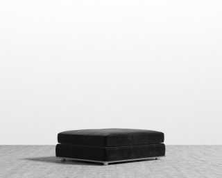 Milo Ottoman - Plush Velvet - Black Milo Ottoman - Plush Velvet - Black