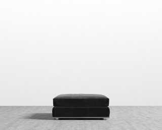 Milo Ottoman - Plush Velvet - Black Milo Ottoman - Plush Velvet - Black