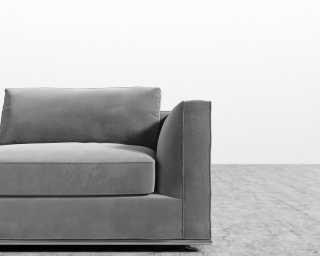 Milo 1-Seater Right - Plush Velvet - Glacier Grey Milo 1-Seater Right - Plush Velvet - Glacier Grey