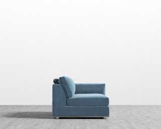 Milo 1-Seater Right - Plush Velvet - Solstice Milo 1-Seater Right - Plush Velvet - Solstice