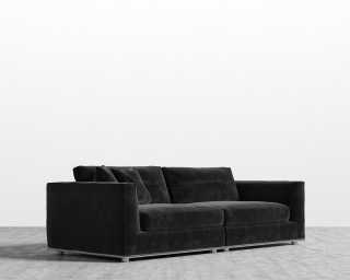 Milo Sofa - Plush Velvet - Black