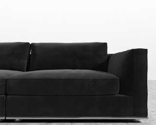Milo Sofa - Plush Velvet - Black