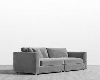 Milo Sofa - Plush Velvet - Glacier Grey