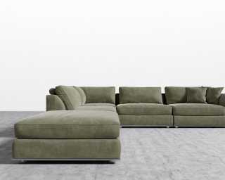 Milo Corner Sectional - Venice Vegan Suede - Sage