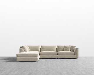 Milo Corner Sectional - Signature Plush Velvet - Warm Taupe Milo Corner Sectional - Signature Plush Velvet - Warm Taupe