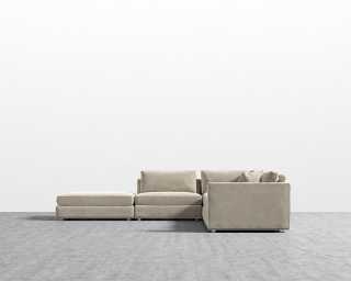 Milo Corner Sectional - Signature Plush Velvet - Warm Taupe Milo Corner Sectional - Signature Plush Velvet - Warm Taupe