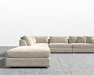 Milo Corner Sectional - Signature Plush Velvet - Warm Taupe Milo Corner Sectional - Signature Plush Velvet - Warm Taupe