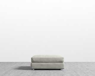 Milo Ottoman - Leuven Linen - Haze