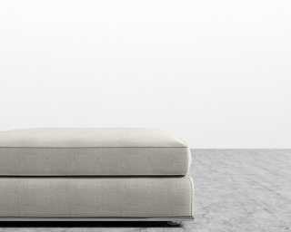Milo Ottoman - Leuven Linen - Haze